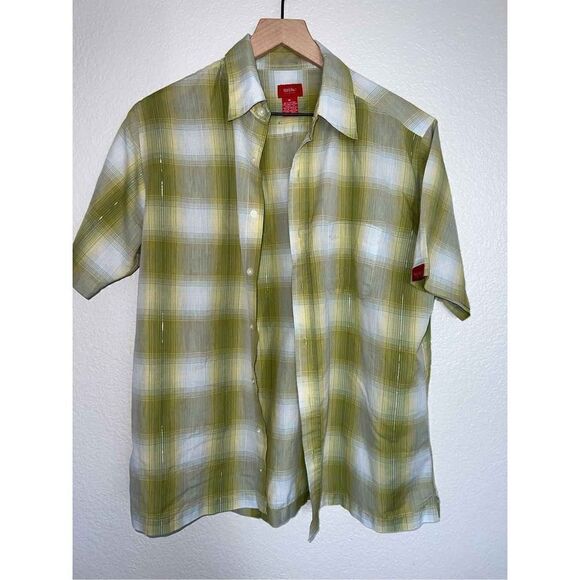Cool Y2k Shimmer Checkered Button down - Picture 1 of 4